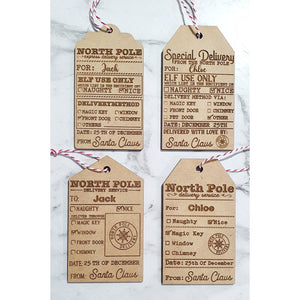 Santa Claus Gift Tag - Pre-Filled - My Family Rulers